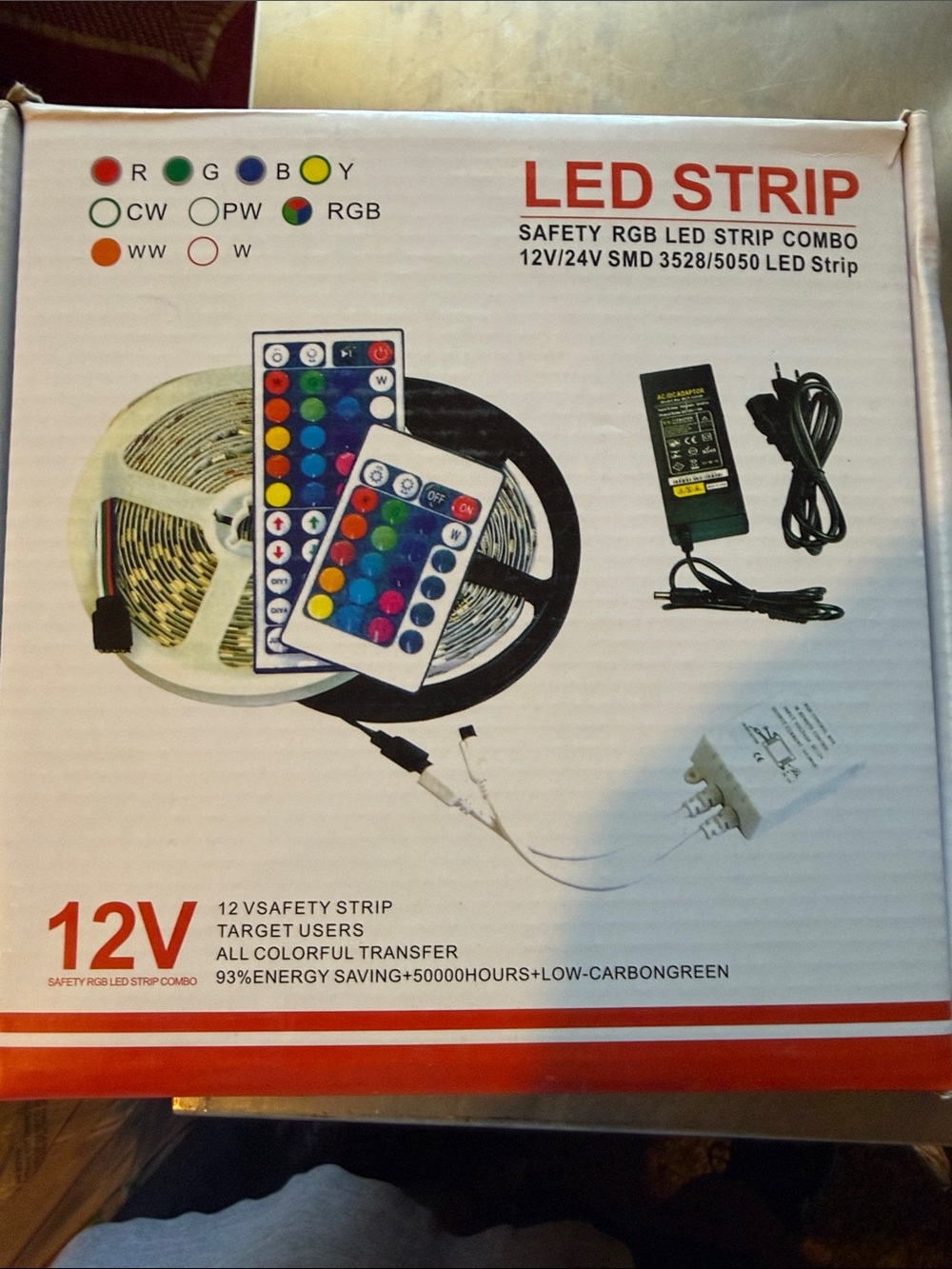 LED Strip Light Kit - RGB 12V Multicolor with Remote